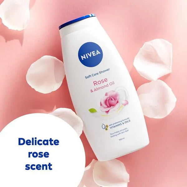 NIVEA BODY Rose & Almond Oil shower gel 750ml